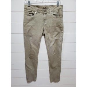 Michael Kors womens size 2 light sage crop denim mid rise skinny jeans stretch